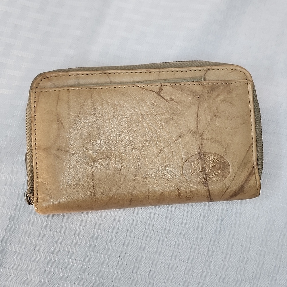 Buxton Tan Marbled Leather Wallet
